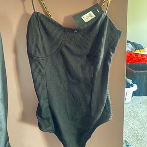 BRAND NEW black bodysuit from Fashion Nova with tags still on!
